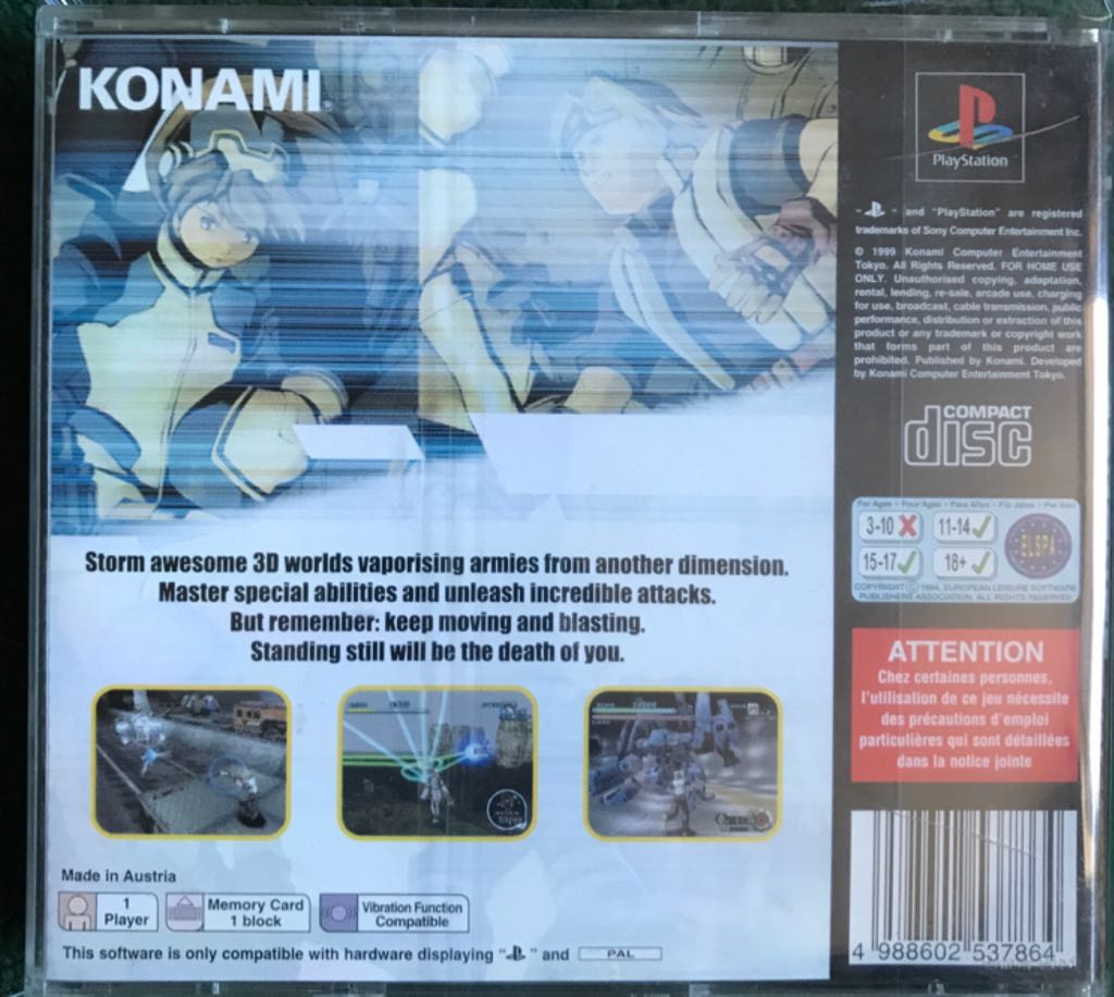 Gungage - Sony PlayStation (Konami) video game collectible [Barcode 4988602537864] - Main Image 2