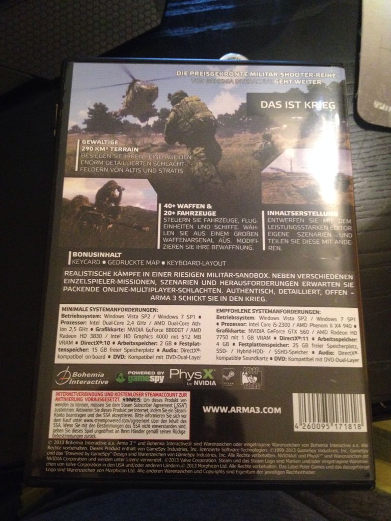 Arma 3 - PC (Bohemia Interactive) video game collectible [Barcode 016100008020] - Main Image 2