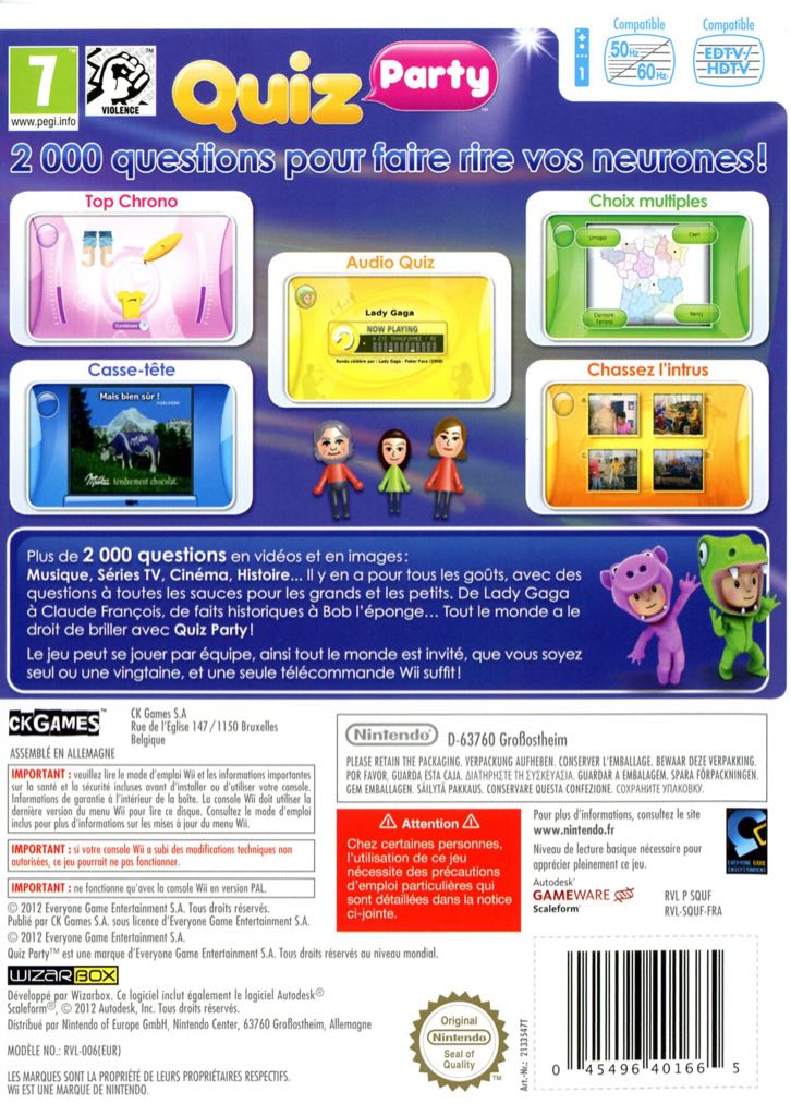 Quiz Party - Nintendo Wii (Nintendo - 4) video game collectible - Main Image 2