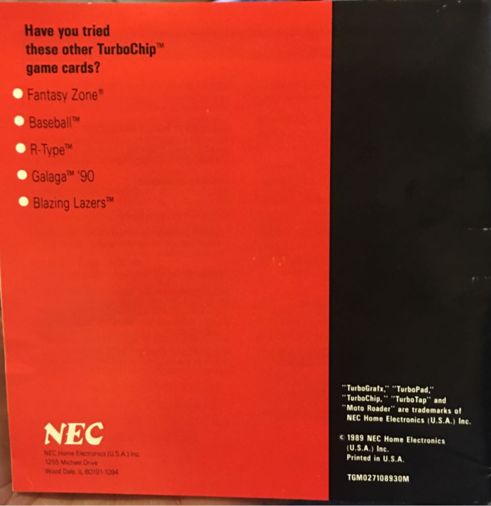 Moto Roader - NEC TurboGrafx-16 (Hudson Soft - 2) video game collectible - Main Image 2