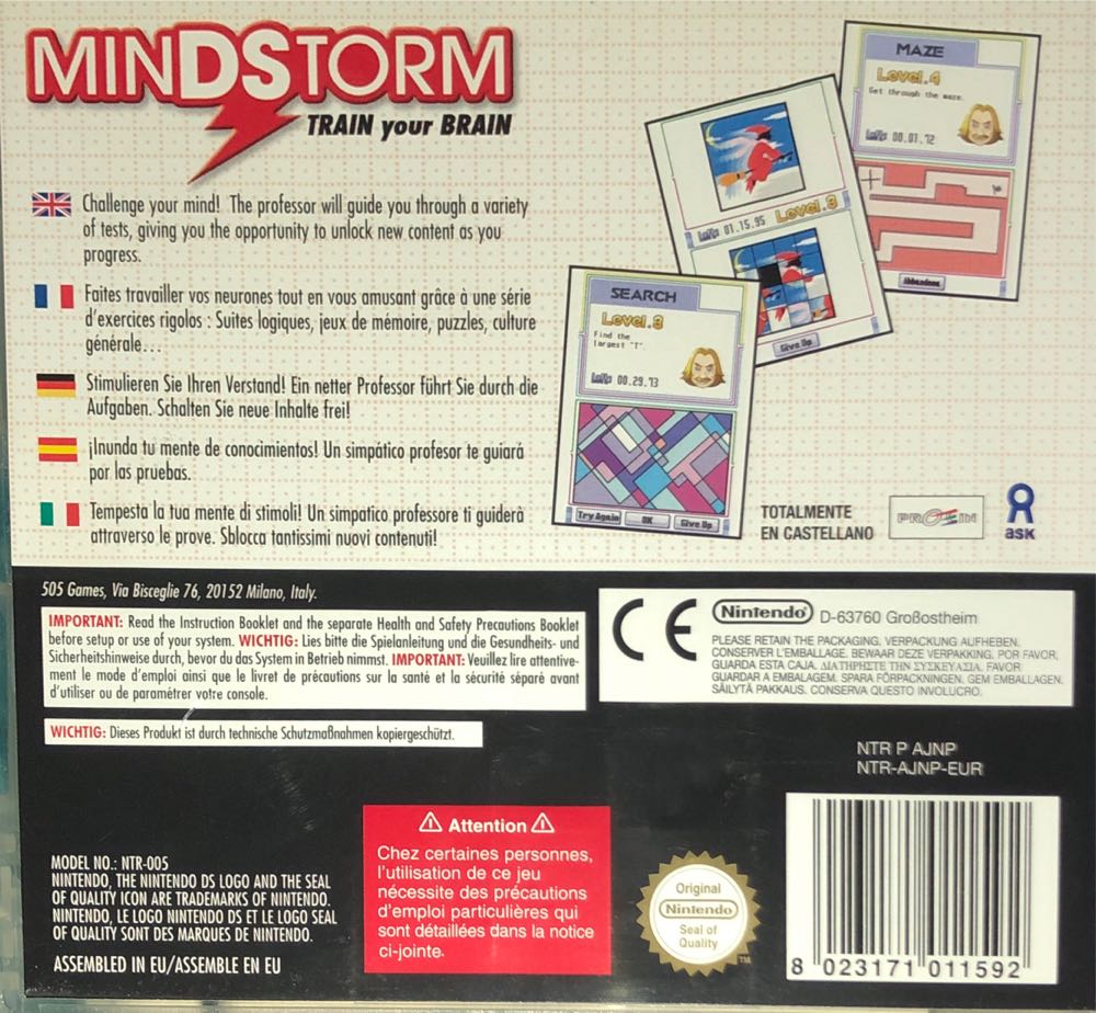 Mindstorm - Nintendo DS (Nintendo - 1) video game collectible [Barcode 8023171011592] - Main Image 2