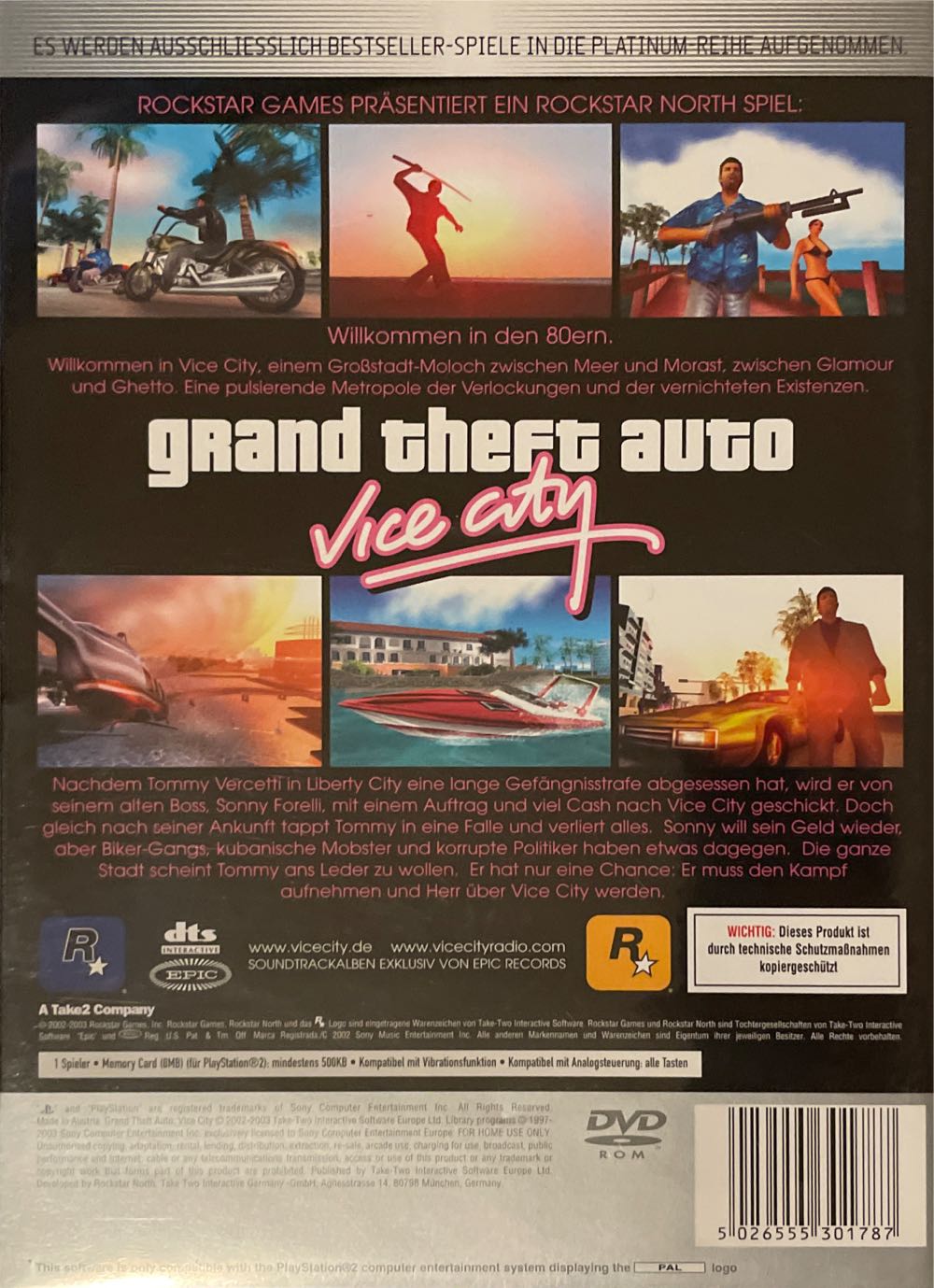Grand Theft Auto:Vice City - Sony PlayStation 2 (PS2) (1) video game collectible [Barcode 5026555301787] - Main Image 2