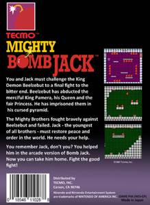 Mighty Bombjack - Nintendo Entertainment System (NES) (Tecmo) video game collectible - Main Image 2