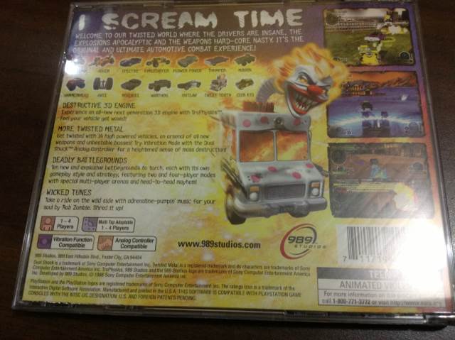 Twisted Metal III - Sony PlayStation (989 Studios - 4) video game collectible [Barcode 711719424925] - Main Image 2
