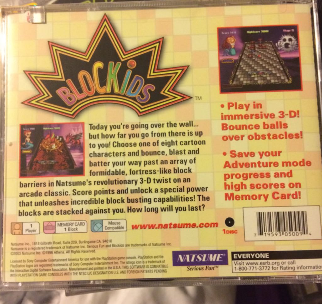 Blockids - Sony PlayStation (Natsume) video game collectible - Main Image 2