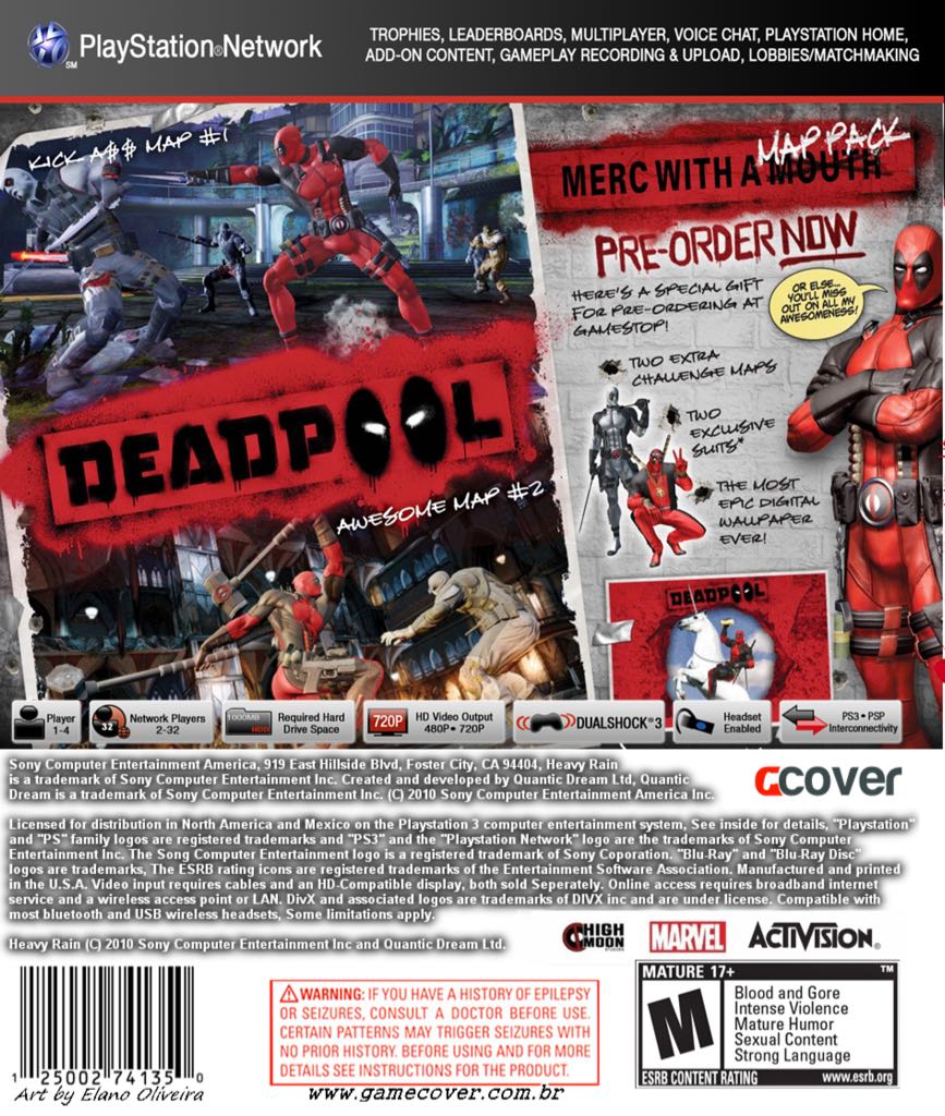 Deadpool - Sony PlayStation 3 (PS3) (1) video game collectible [Barcode 5030917125423] - Main Image 2