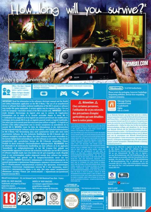 Zombi U - Nintendo Wiiware (Ubisoft - 1) video game collectible [Barcode 3307215654323] - Main Image 2
