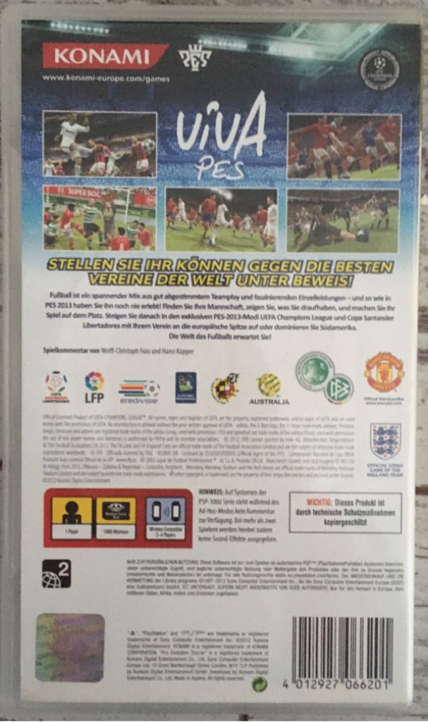 Pro Evolution Soccer 2013 - Sony PlayStation Portable (PSP) (Konami) video game collectible [Barcode 4012927066201] - Main Image 2