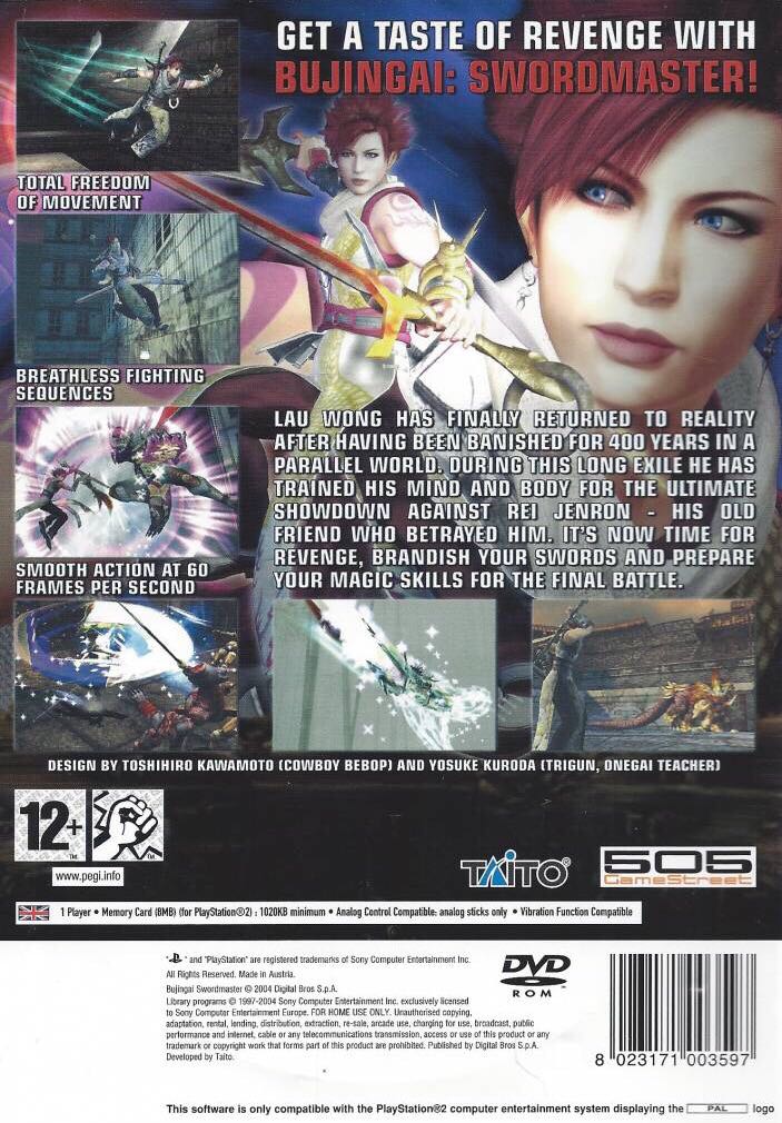 Bujingai Swordmaster - Sony PlayStation 2 (PS2) (505 Game Street - 1) video game collectible [Barcode 8023171003603] - Main Image 2