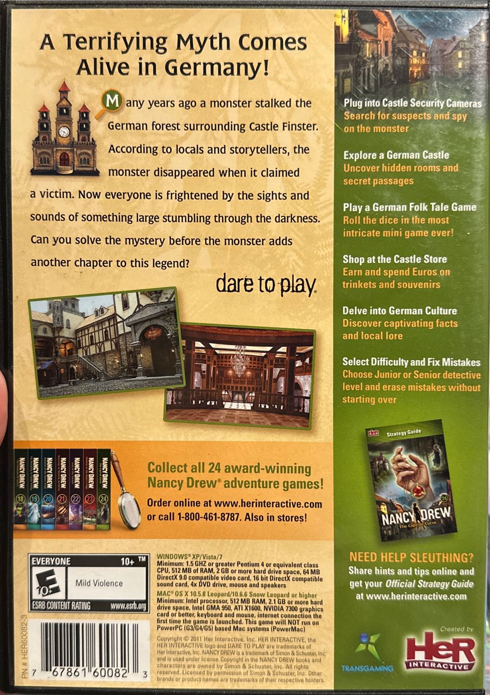 Nancy Drew 24: The Captive Curse - PC (Her Interactive - 1) video game collectible [Barcode 767861600823] - Main Image 2
