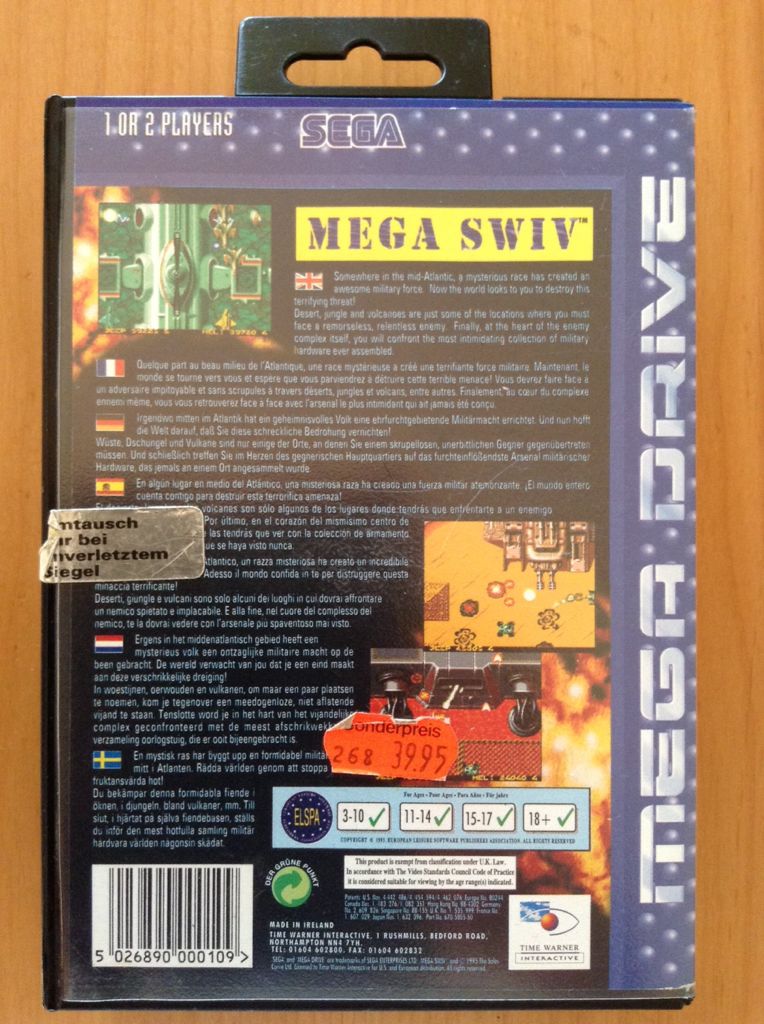 Mega Swiv - Sega Mega Drive (Time Warner Interactive - 2) video game collectible - Main Image 2