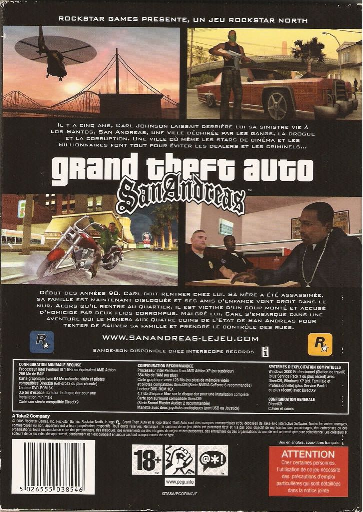 Grand Theft Auto - San Andreas - PC (Rockstar Games) video game collectible - Main Image 2
