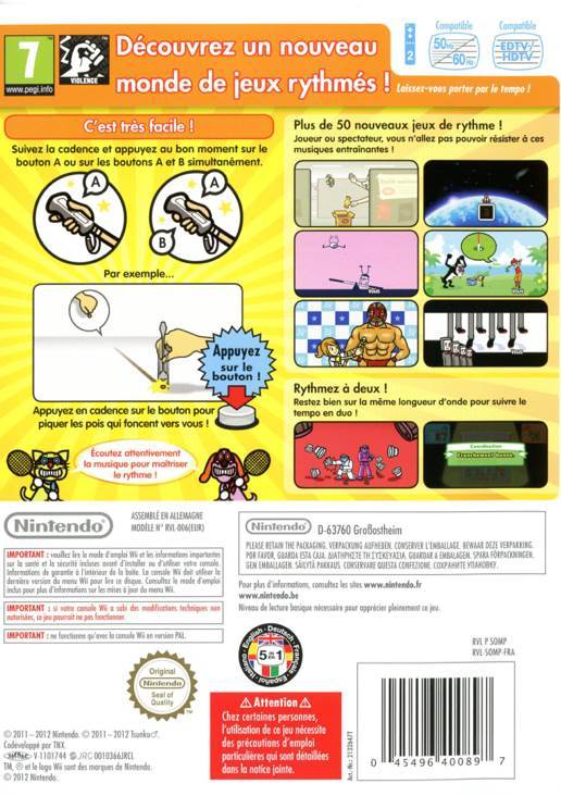 Beat The Beat: Rhythm Paradise - Nintendo Wii (Nintendo - 1-2) video game collectible [Barcode 045496400880] - Main Image 2