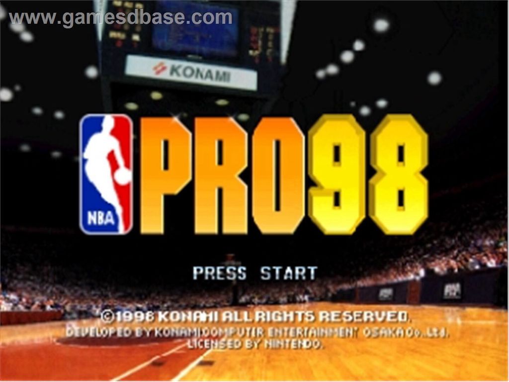 NBA Pro 98 - Nintendo 64 (N64) (Konami - 4) video game collectible [Barcode 4988602366952] - Main Image 2