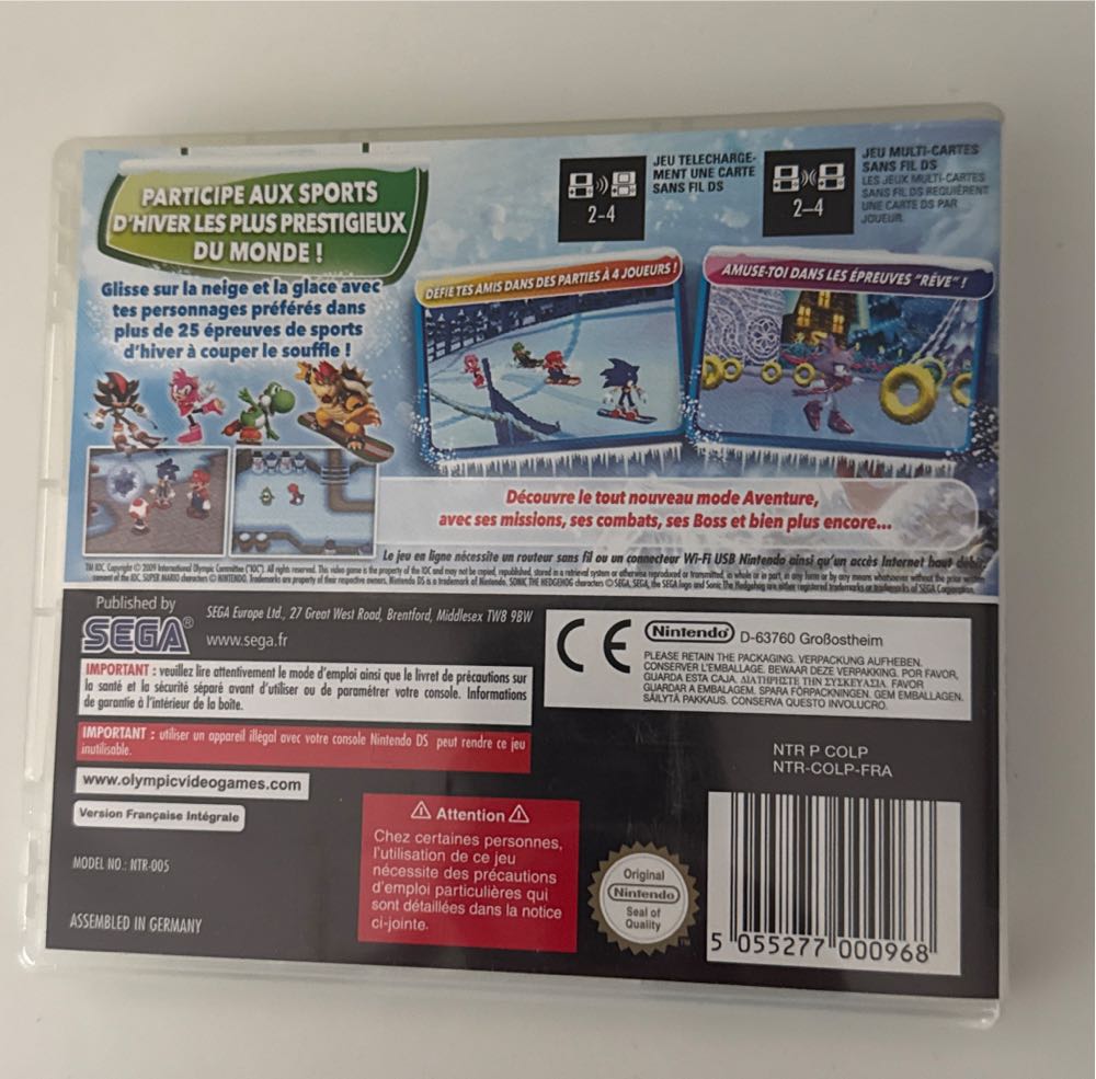Mario & Sonic aux Jeux Olympiques d’hiver - Nintendo DS (Sega - 1-4) video game collectible [Barcode 5055277000968] - Main Image 2