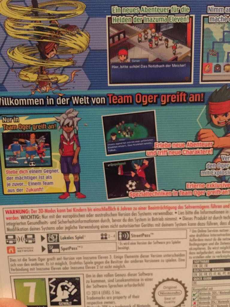 Inazuma Eleven 3 - Nintendo 3DS video game collectible [Barcode 045496525095] - Main Image 2