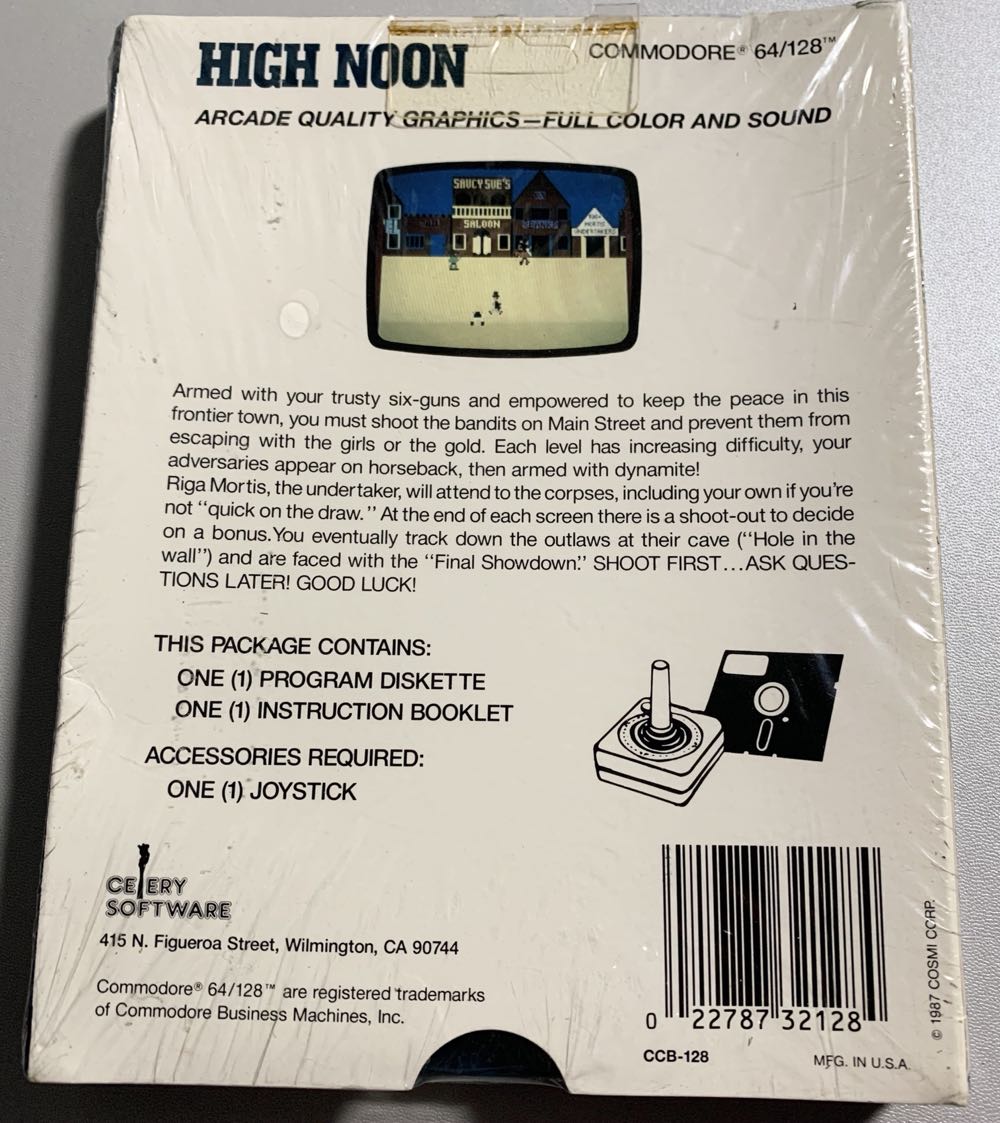 High Noon - Commodore 64 (Ocean Software) video game collectible - Main Image 3
