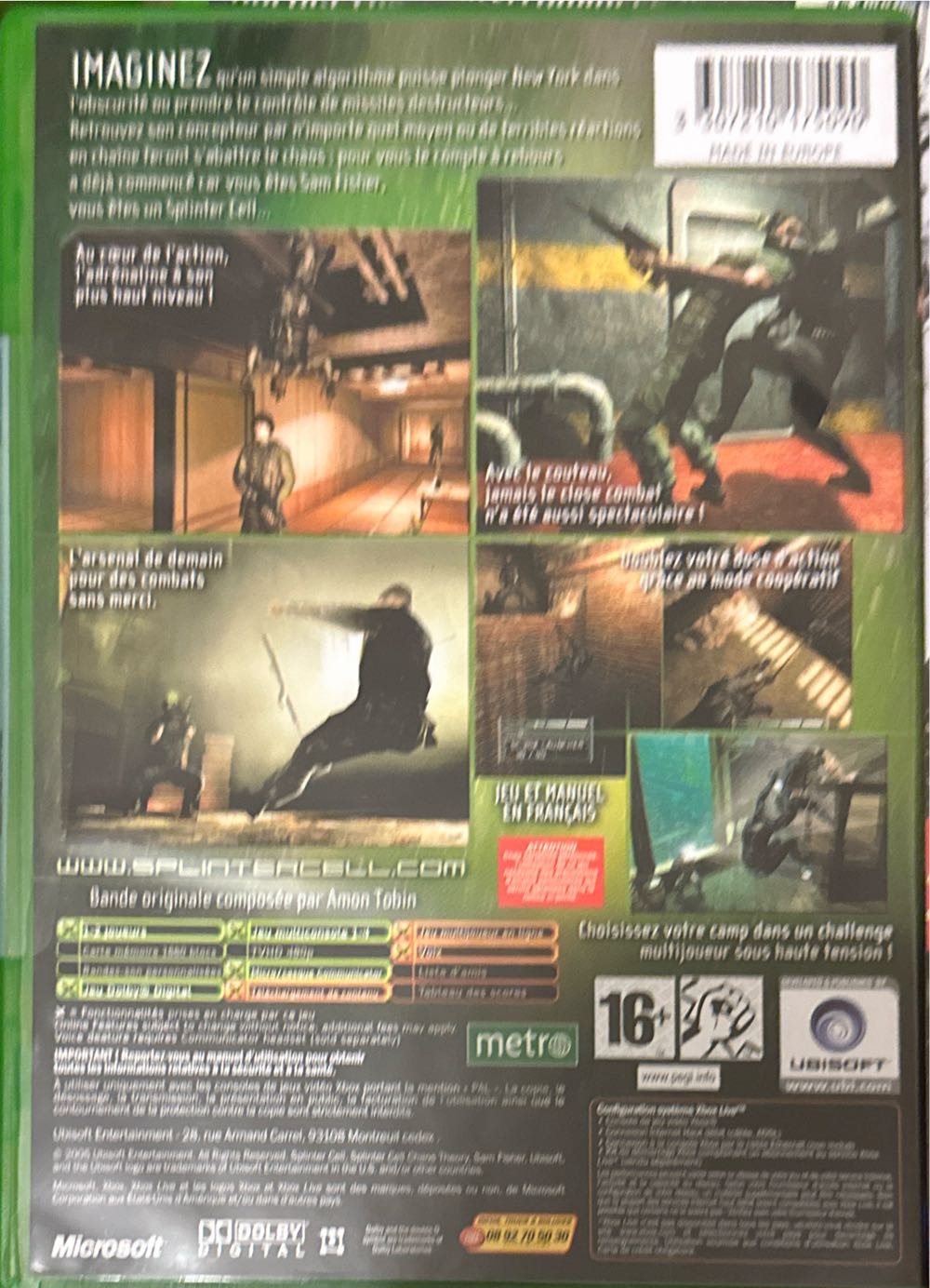 Splinter Cell: Chaos Theory - Microsoft Xbox (Ubisoft - 1-2) video game collectible [Barcode 3307210175090] - Main Image 2