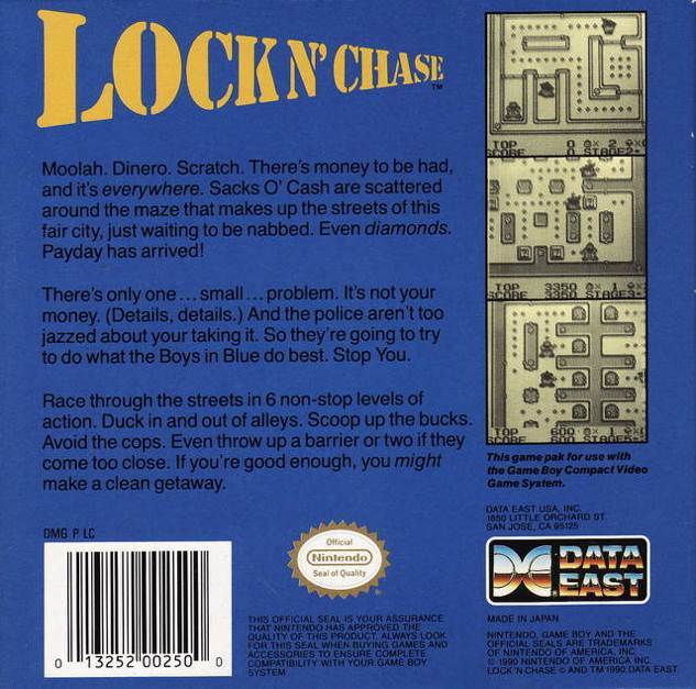 Lock’n Chase - Nintendo Game Boy video game collectible - Main Image 2
