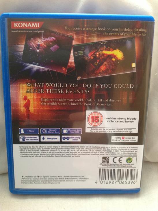 Silent Hill: Book of Memories - Sony PlayStation Vita (PS Vita) (Konami - 1) video game collectible [Barcode 4012927065396] - Main Image 2