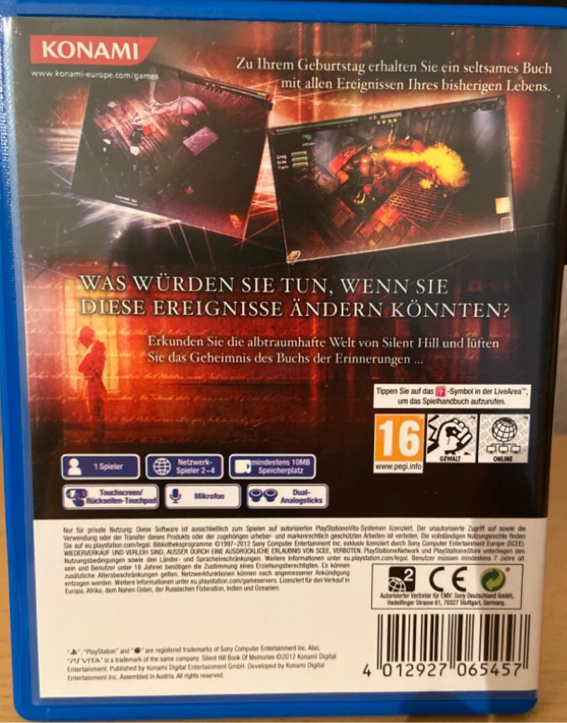 Silent Hill: Book of Memories - Sony PlayStation Vita (PS Vita) (Konami Of America Inc. - 1) video game collectible [Barcode 4012927065457] - Main Image 2