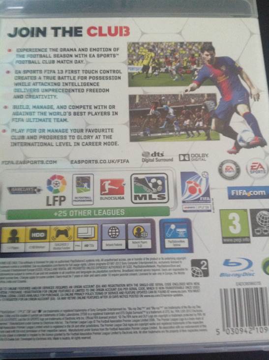 Fifa13 - Sony PlayStation 3 (PS3) (Ea Sports) video game collectible - Main Image 2