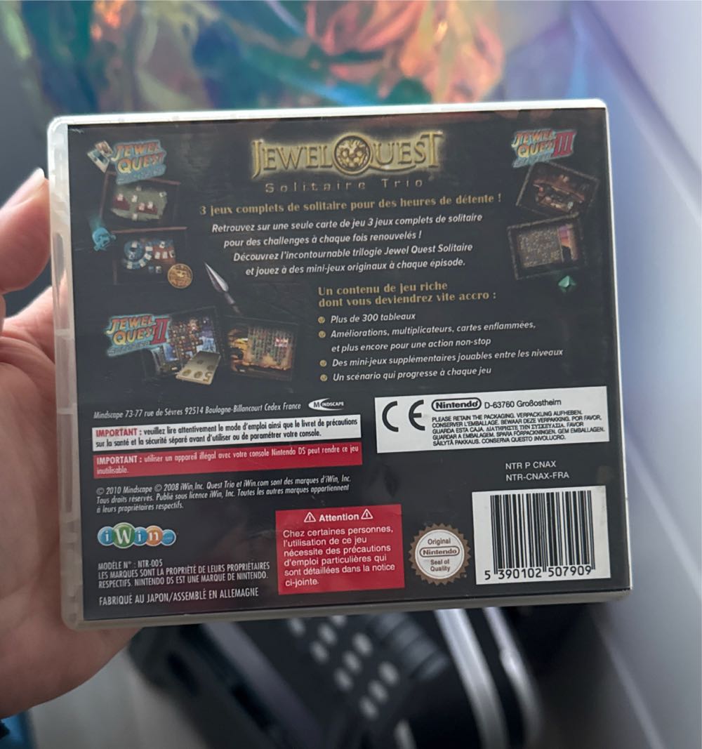 Jewel Quest Solitaire Trio - Nintendo DS video game collectible [Barcode 5390102507909] - Main Image 2