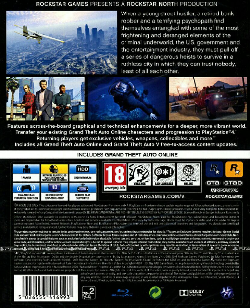 Grand Theft Auto V - Sony PlayStation 4 (PS4) video game collectible - Main Image 2