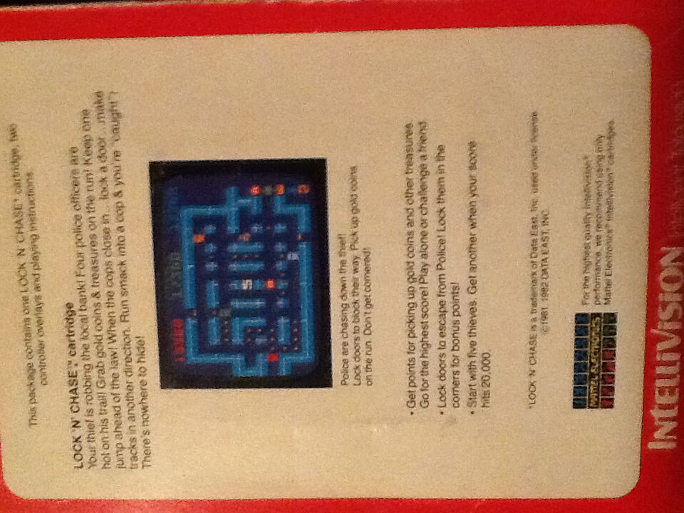 Lock N Chase - Intellivision video game collectible - Main Image 2