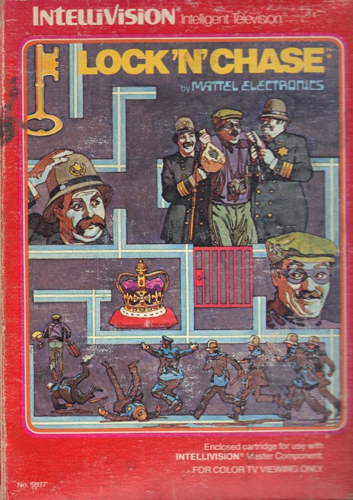 Lock N Chase - Intellivision video game collectible - Main Image 1