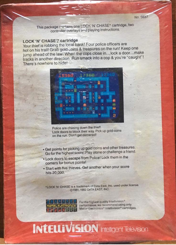 Lock N Chase - Intellivision (2) video game collectible - Main Image 2