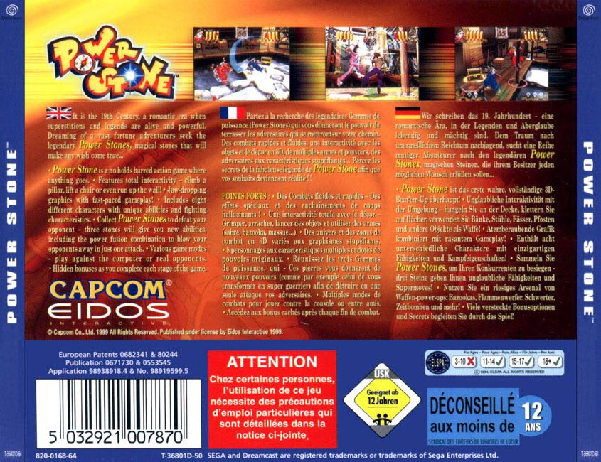 Powerstone (no Case) - Sega Dreamcast (Eidos Enteractive - 2) video game collectible - Main Image 2