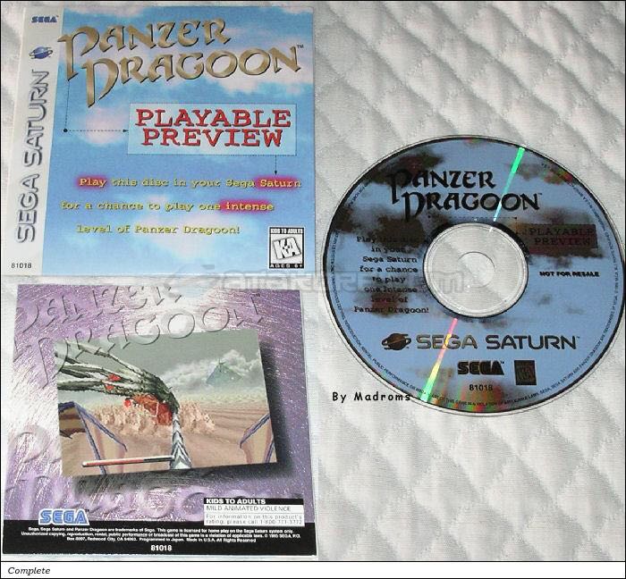 Panzer Dragoon Playable Preview - Sega Saturn (Sega - 1) video game collectible - Main Image 2