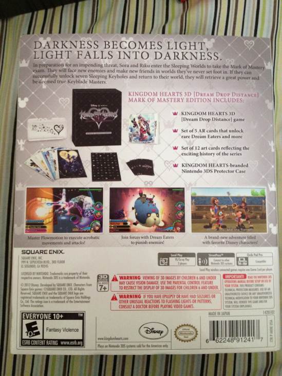 Kingdom Hearts 3D: Dream Drop Distance (Mark Of Mastery Edition) - Nintendo 3DS (Square Enix - 2) video game collectible [Barcode 662242972417] - Main Image 2