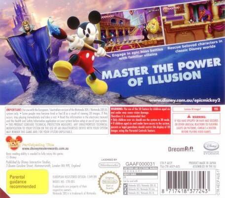 Epic Mickey: Power Of Illusion - Nintendo 3DS (Disney Interactive Studios - 1) video game collectible [Barcode 8717418377243] - Main Image 2