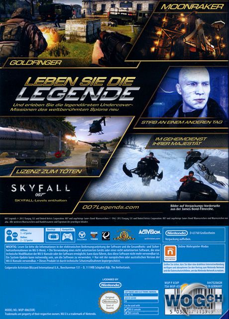 007: Legends - Nintendo Wii U (Activision - 4) video game collectible [Barcode 047875844704] - Main Image 2