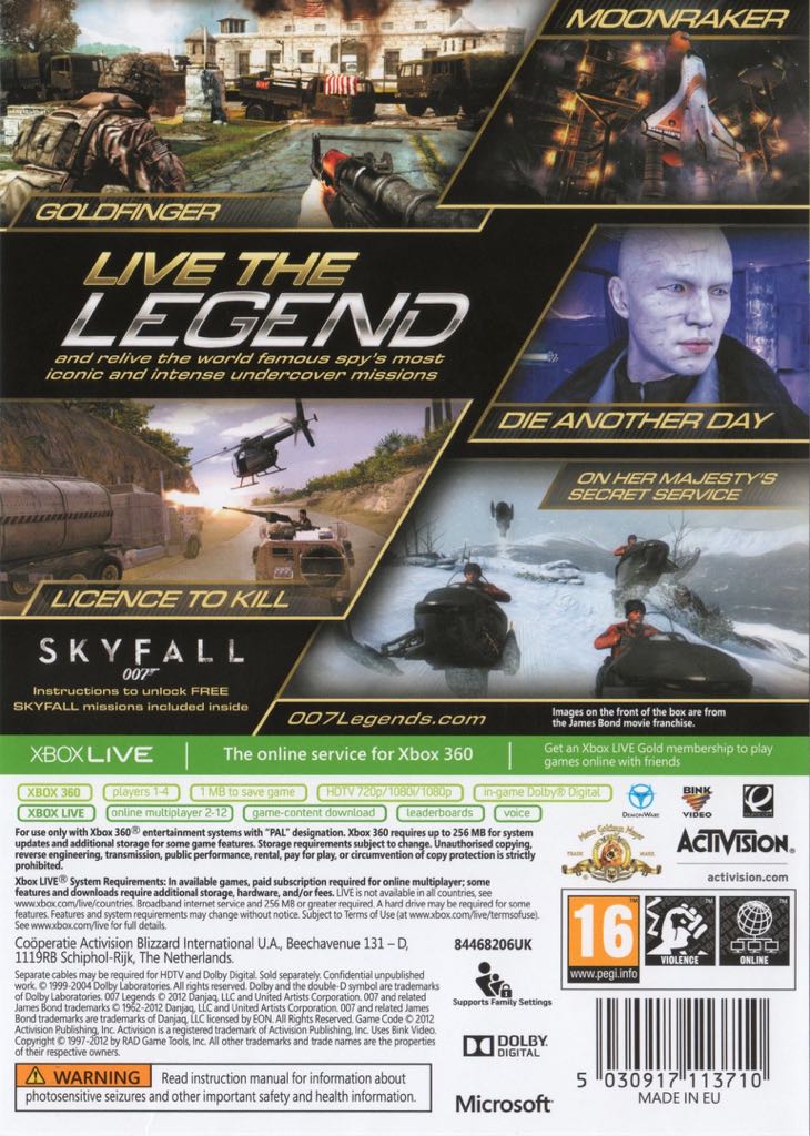 007 Legends - Microsoft Xbox 360 (Activision - 1-4) video game collectible - Main Image 2
