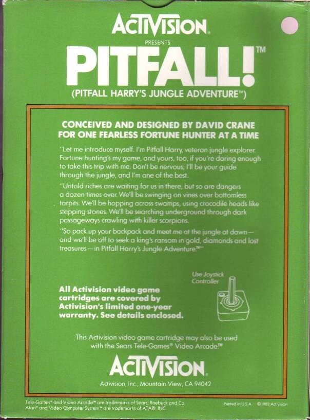 Pitfall! Pitfall Harry’s Jungle Adventure - Atari 2600 (Atari) video game collectible - Main Image 2