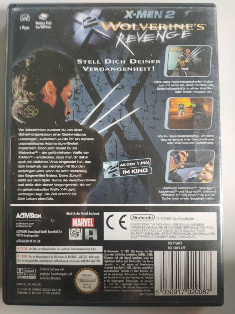 X-Men 2: Wolverines Revenge - Nintendo GameCube (Activision) video game collectible [Barcode 5030917020087] - Main Image 2