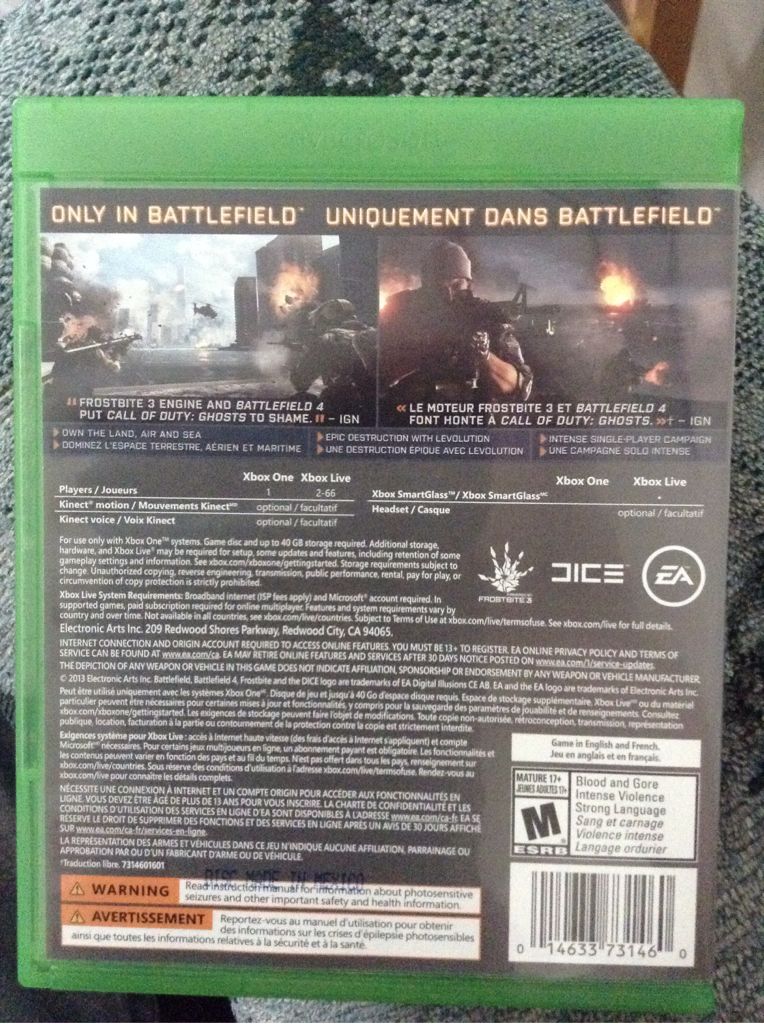 Battlefield 4 - Microsoft Xbox One ((EA) Electronic Arts - 1) video game collectible [Barcode 014633731460] - Main Image 2