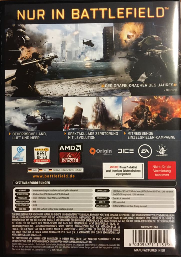 Battlefield 4 - PC video game collectible [Barcode 4012160451840] - Main Image 2