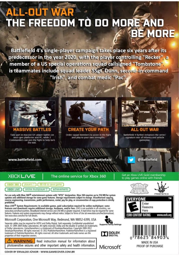 Battlefield 4 - Microsoft Xbox 360 (EA / Electronic Arts) video game collectible [Barcode 5030932112200] - Main Image 2