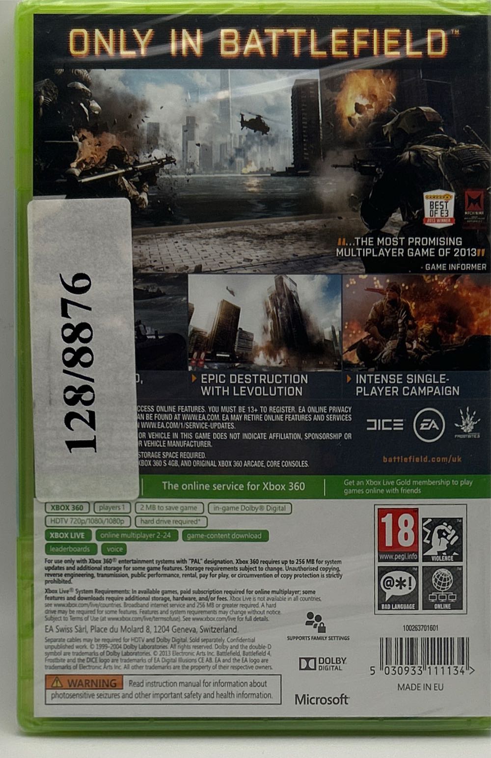 Battlefield 4 (Sealed) - Microsoft Xbox 360 (1) video game collectible [Barcode 5030933111134] - Main Image 2