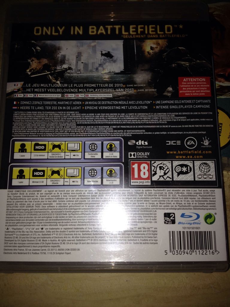 Battlefield 4 - Sony PlayStation 3 (PS3) (EA Swiss Sarl - 1 / 2-24) video game collectible [Barcode 5030940112216] - Main Image 2