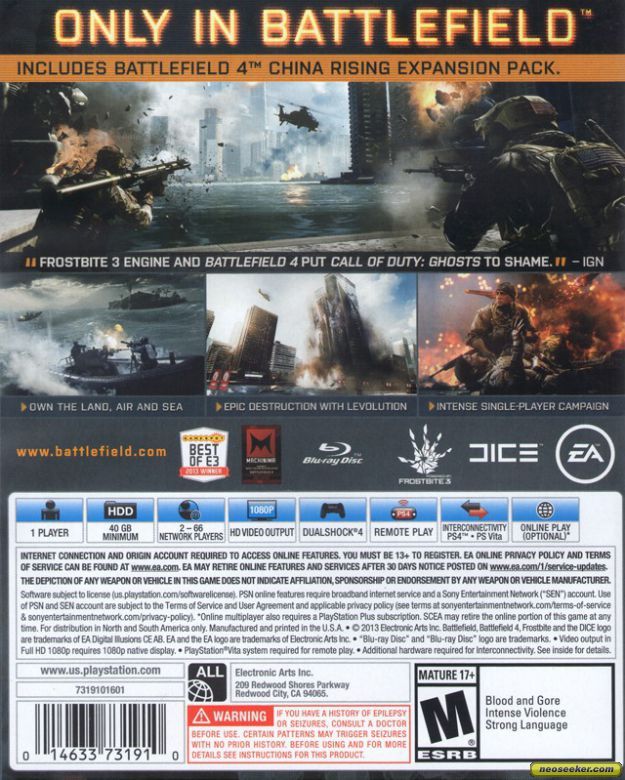 Battlefield 4 - Sony PlayStation 4 (PS4) (EA - 1) video game collectible [Barcode 5030946112814] - Main Image 2
