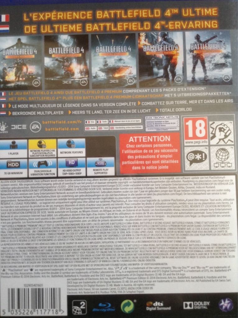Battlefield 4 - Sony PlayStation 4 (PS4) (EA (Electronic Arts) - 1) video game collectible [Barcode 5035223112198] - Main Image 2