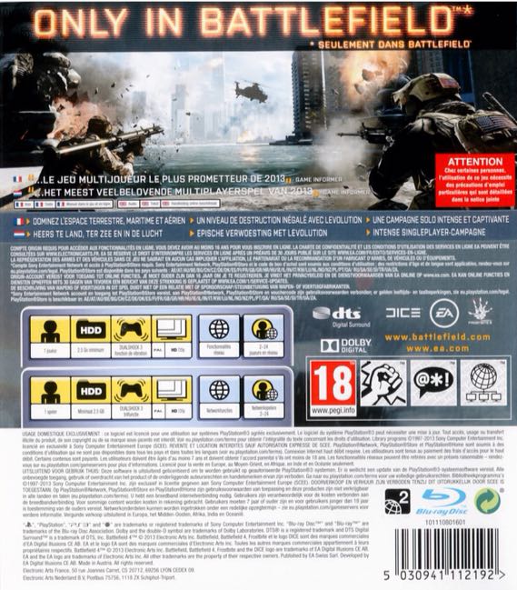 Battlefield 4 - Sony PlayStation 3 (PS3) ((EA) Electronic Arts) video game collectible - Main Image 2