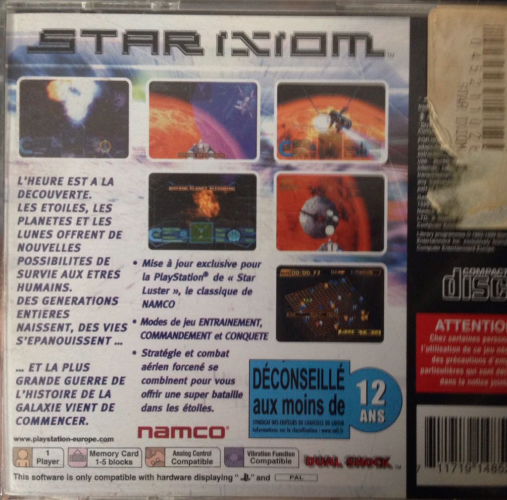 Star Ixiom - Sony PlayStation (Namco - 1) video game collectible [Barcode 711719148524] - Main Image 2