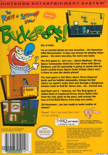 Ren & Stimpy Show Buckeroos, The - Nintendo Entertainment System (NES) video game collectible - Main Image 2
