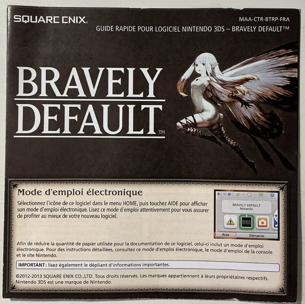 Bravely Default - Nintendo 3DS (Square Enix - 1) video game collectible [Barcode 045496524777] - Main Image 4